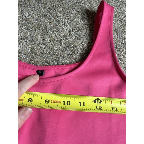 ASAALI Jean Co. Pink Bodycon Dress Bright Pink Graphic Size Small - Picture 8 of 9